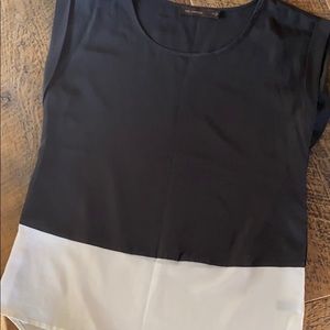The LIMITED black and white block blouse